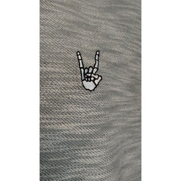 Dikotomy rock n roll skeleton hand rock on pullover skater hoodie Size Large - Picture 7 of 12